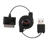 NEW Retractable Black USB Cable Cord for iPhone 3G 2ND by Eforcity