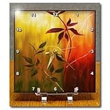 Fall Leaves Painting - 6x6 Desk Clock