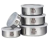 Mickey Mouse Stainless Steel 5 Containers Set with Lids