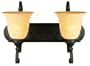 Yosemite Home Decor 82192-2EC Noreen 18-Inch 2-Light Bathroom Vanity, Earthtone Crackle