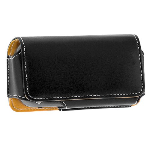 Universal Horizontal Long Leather Case with Belt Clip – Black for AT&T, T-Mobile BlackBerry Storm 8800