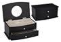 Reed and Barton Julia Jewelry Chest - Espresso/Pearl White