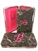 Initial Wallets - Soft Camo Initial " B " Thick Flat Wallet Clutch Purse Hot Pink Camoflauge