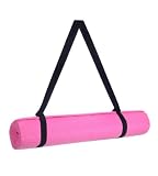 Yoga Mat with Carrying Sling Eco Friendly Anti Slip Yoga Mat With Extra Thickness Skid-less Mat for Pilates, Exercises, Aerobics, Yoga 72" x 24" x 1/4", Pink