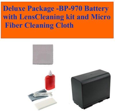 Deluxe Package Includes- Bp-970 Battery+ Leans Cleaning Kit + Micro Fiber Cleaning Cloth for Canon Xf305 Hd Professional Camcorder