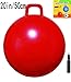 AppleRound Space Hopper Ball with Air Pump: 20in/50cm Diameter for Ages 7-9, Hop Ball, Kangaroo Bouncer, Hoppity Hop, Jumping Ball, Sit & Bounce