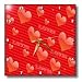 Love Heart Pattern - 10x10 Wall Clock