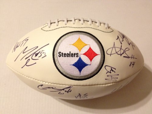 2011-2012 PITTSBURGH STEELERS Team Signed Autographed Logo Football COA