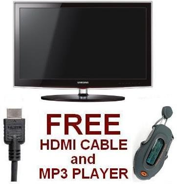 Samsung UN32C4000 32-Inch 720p 60 Hz LED LCD HDTV (Black) - FREE HDMI Cable + FREE MP3 Player