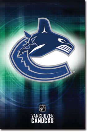 (22x34) Vancouver Canucks Logo Sports Poster Print