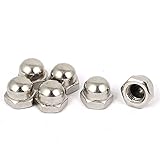 Uxcell　キャップナット　超硬スチール　シルバートーン　17x10mm　16mm　キャップドングリナット