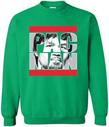 Artix Pac-Man Manny Pacquiao Champion Fighter Unisex Crewnecks Sweatshirts Large Irish Green