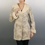 BGSD Women's Two Tone Merino Shearling Coat