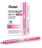 Pentel Handy-Line S Retractable and Refillable Chisel Tip Highlighter,, Pink Ink, Box of 12 (SXS15-P)