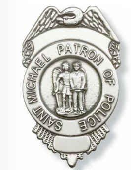 Saint Michael Police Officer Pewter Visor Clip