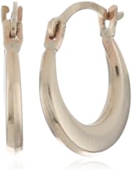 Duragold 14k Yellow Gold Round Hoop Earrings