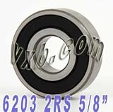 6203-2RS-10 5/8 Bearing 0.625 inch ID 5/8 x 40x12 Sealed Ball