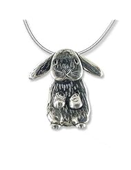 Sterling Silver Lop-Eared Rabbit Large Pendant by The Magic Zoo