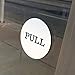 Push Pull Round Door Sign (Brushed Silver)