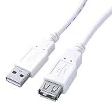 ロアス USB2.0延長ケーブル 3m ホワイト ZUH-E30W w3m
