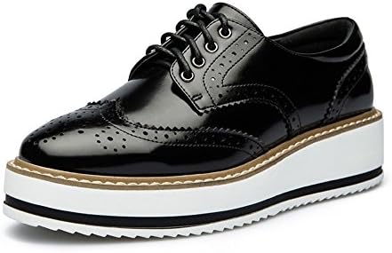 Laikajindun Women's Enticing Artificial Leather Pierced Pattern Oxfords