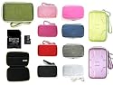 Nylon or Airform Portable GPS Navigator Carrying Case with Screen Protector - Bundle with Toshiba OEM 1gb MicroSD Memory Card with SD Adapter - for Garmin Nuvi 200w 250w 260w 580 650 660 670 680 710 750 760 770 780 850 860 880