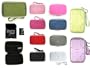 Nylon or Airform Portable GPS Navigator Carrying Case with Screen Protector - Bundle with Toshiba OEM 1gb MicroSD Memory Card with SD Adapter - for Garmin Nuvi 200w 250w 260w 580 650 660 670 680 710 750 760 770 780 850 860 880