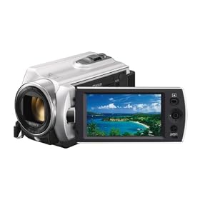 Sony - DCR-SR21 - Cam�scope � disque dur - Port SD - 0,8 Mpix - Zoom optique 57x - 80 Go - Argent/Noir