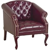 Queen Ann Traditional Ox Blood Chair By Office Star