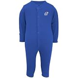 NCAA Kansas Jayhawks Infant Royal Blue Embroidered Logo Footed Sleeper (0-3 Months)