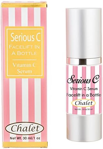 SERIOUS C - FACELIFT IN A BOTTLE - THE BEST Vitamin C Serum for the Face with Hyaluronic Acid - Clinical Strength Vitamin C - 100% Pure Vegan Hyaluronic Acid + Aloe + Jojoba + Amino. Boosts collagen, helps repair discoloration and UV damage. Plus L. Arginine commonly called Botox in a bottle. Fights fine lines and wrinkles!