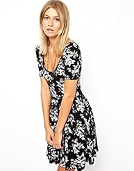 Sexy Illusion Summer Knit Floral Print Empire   Waistline Round Neck Sweetheart Prom Dress/Party Dress 