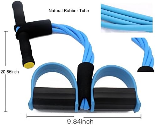 Aesdels Multifunction Leg Exerciser Sit-up Bodybuilding Expander Elastic Pull Rope and Yoga exercises Training Equipment (Blue)