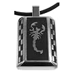 316L Stainless Steel Pendant - Scorpion - Braided Necklace Included