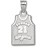 Silver - San Antonio Spurs "Duncan" #21 Jersey Pendant