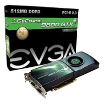EVGA 512-P3-N873-AR e-GeForce 9800 GTX + 512 MB DDR3 PCI-Express 2.0 Graphics Card--Lifetime Warranty
