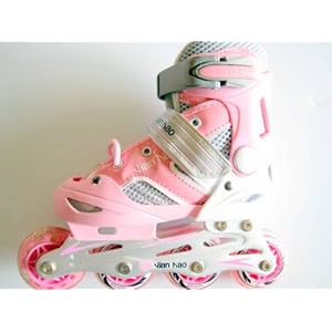 Roller KidTM Four Wheel Child to Teen Wonderful Flash Roller Skates( Available in Pink Blue and Red All Sizes!)