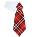 Dog Necktie Wedding Collar- Red Plaid, L/XL (Neck 12-14