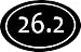 26.2 Marathon Runner Oval Vinyl Wall Decal