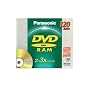 Panasonic 3x speed, 4.7GB, 20 pack DVD-RAM Disc