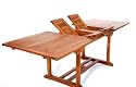 Teak Butterfly Extension Table - Teak table with foldable butterfly style leafs - Patio and Garden Furniture