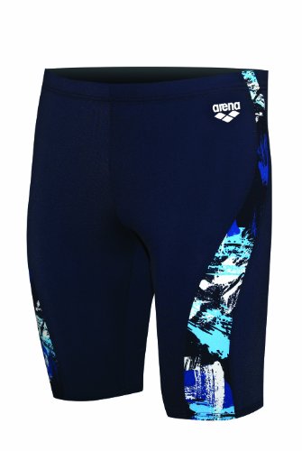 Arena Men's Berber Training Polyester Jammer Swimsuit, Navy, 30