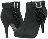 Blossom Abba-1 Black Faux Suede Women Boot