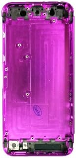 Colored Back Housing for IPhone 5. Included All buttons (Power/Lock, Volume, Silent/Vibrate, Sim Card Insert) Comes With Black Or White Top & Bottom Glass. (Purple & Black)