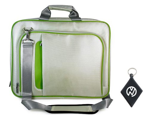 Toshiba Satellite L735D-S3300 13.3 Inch Laptop Sleeve Case With Extra Pockets Color Green + Nuvur â¢ Keychain (ND133PG1)