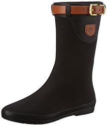 Däv Festival Prep Mid luxury D-FE5 SP13, Damen Gummistiefel, Schwarz (black saddle DÄ7), EU 37 (US 7)