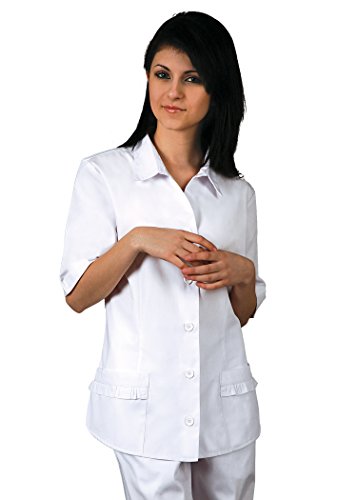 Adar Universal Button Down Ruffle Pocket Top