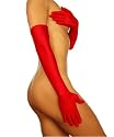 Ultralange Satin-Handschuhe rot, Gr&ouml;&szlig;e:OS