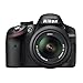 Nikon D3200 SLR-Digitalkamera (24 Megapixel, 7,4 cm (2,9 Zoll) Display, Live View, Full-HD) inkl. AF-S DX 18-55 VR schwarz