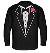 Tuxedo With Pink Flower Longsleeve T-Shirt #7